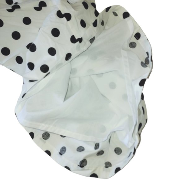 Bunny n Bloom White Black Polka Dot Full Skirl Culottes Size M NWT - Picture 3 of 6